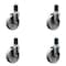 Service Caster 5'' Semi Steel Wheel Swivel 1-5/8'' Expanding Stem Caster Set, 4PK SCC-EX20S514-SSS-158-4 - alternate 1